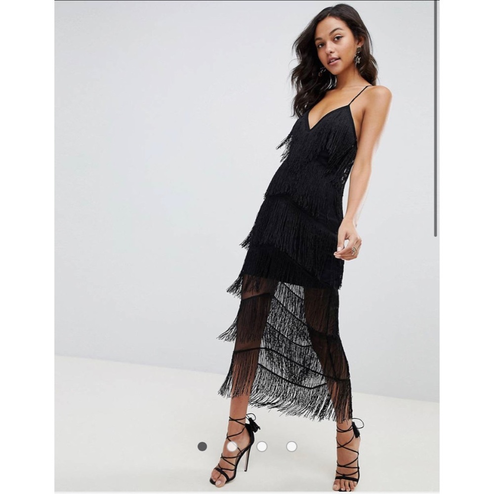 Fringe Maxi Dress NWT